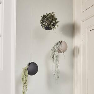 AYTM Globe vaso da fiori, sospeso, Ø 17 cm, grigio, alluminio