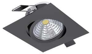 Faretto Ad Incasso Moderno Saliceto Alluminio Nero Led Integrato 6W 2700K