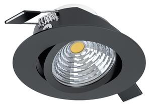 Faretto Ad Incasso Moderno Saliceto In Alluminio Nero Led Integrato 6W 2700K