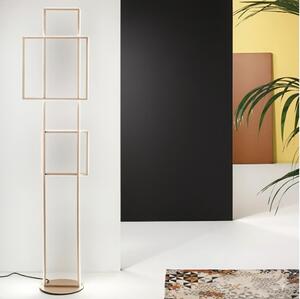 Ondaluce - Lampada da terra dimmerabile a LED DOWEL, 77 W/230 V, 166 cm, dorata
