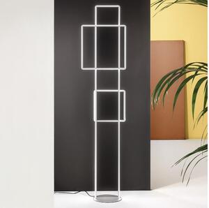 Ondaluce - Lampada da terra LED dimmerabile DOWEL LED/77W/230V 166 cm argento