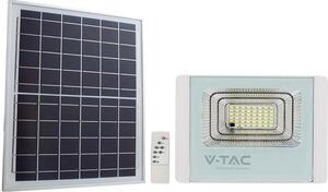 V-TAC 20W faro led 20W con pannello solare e telecomando, batteria sostituibile 6400K bianco - 10409