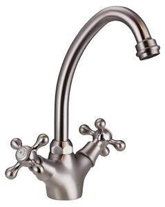 Aquanello Heritage Ascot: Rubinetto da cucina classico, stile retrò, in acciaio inossidabile, modello NB-4004-HA