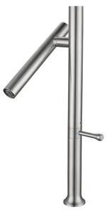 Miscelatore per lavello da cucina, acciaio inossidabile 304, monocomando, con controllo dell'acqua calda e fredda, rotazione a 360°, estraibile, montaggio a incasso, colore argento