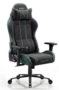 Sedia gaming in tessuto nero-verde Diablo X-One 2.0 Forest Green King