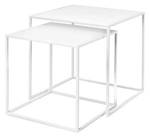 Set di 2 tavolini in metallo bianco 40x40 cm Fera - Blomus