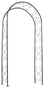 Arco di rose in metallo Nature 100x37x230 cm nero