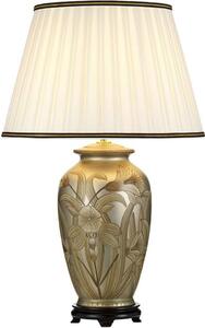 Lampada da tavolo in Vetroceramica Dian color crema e oro, 1xE27x60W, Vetroceramica / gesso, dimensioni: 74x46x19 cm, IP20, Designer's Lightbox