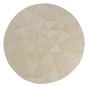 Tappeto rotondo beige in lana tessuto a mano ø 160 cm Shard – Flair Rugs