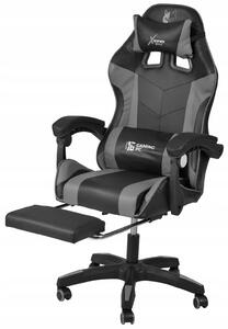 Ekspand | Poltrona da gaming - Grigio - Altezza totale 115-123 cm - Cuscino in omaggio - Sedia da gaming ergonomica