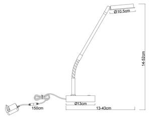 Globo 58504TM - Lampada da tavolo LED dimmerabile a sfioramento SILVIO LED/6,5W/230V ottone
