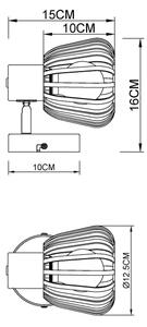 Globo 54663-1 - Faretto da parete OLIN 1xE27/40W/230V