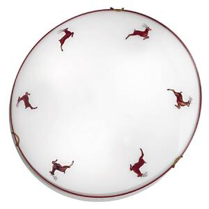 Austrolux by Kolarz Plafoniera Nonna con cervi, bianco-rosso, Ø 40 cm