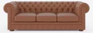 Chester 4 Posti 3 sedute in Vera Pelle – Chesterfield Capitonné Artigi
