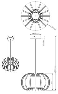 Globo 15946B - Lampadario dimmerabile su cavo RIBBON LED/40W/230V 3000K nero