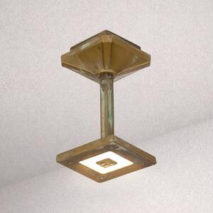 Moretti Luce Plafoniera LED da esterno Aura Frame, altezza 20 cm, ottone anticato Frame, Bronzo / Ottone antico, Ottone, Campagna / Rustiche, Plafoniera