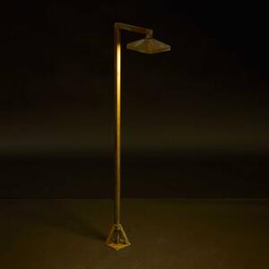 Moretti Luce Lampione a LED Aura Frame, 80 x 19,5 cm, ottone anticato Frame, Bronzo / Ottone antico, Ottone, Campagna / Rustiche