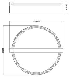 Globo 48050DS - Plafoniera LED FLETCHER LED/15W/230V 41,5x38 cm nera