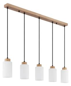 Globo 15977-5H - Lampadario sospeso con cavo ROWENA 5xE27/60W/230V beige/bianco