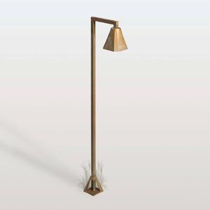 Moretti Luce Lampione a LED Silva Frame, 100 x 19 cm, ottone anticato Frame, Bronzo / Ottone antico, Ottone, Campagna / Rustiche