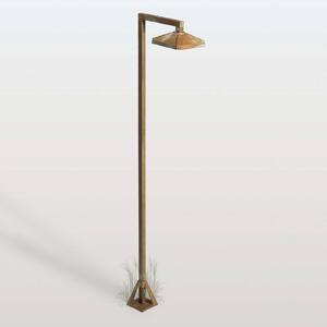 Moretti Luce Lampione a LED Aura Frame, 100 x 19,5 cm, ottone anticato Frame, Bronzo / Ottone antico, Ottone, Campagna / Rustiche
