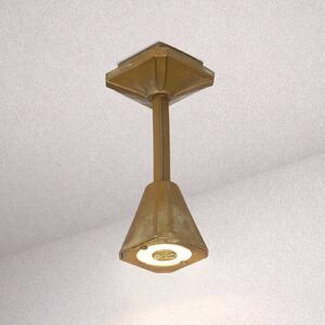 Moretti Luce Plafoniera LED da esterni Silva Frame, altezza 26 cm, ottone anticato Frame, Bronzo / Ottone antico, Ottone, Campagna / Rustiche, Plafoniera
