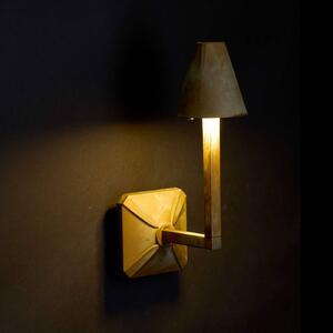 Moretti Luce Applique da esterni LED Silva Disk, altezza 30,5 cm, ottone anticato Disk, Bronzo / Ottone antico, Ottone, Campagna / Rustiche