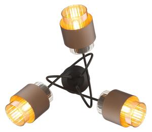 Globo 15560-3DC - Lampadario a plafone MILLEY 3xE27/40W/230V nero/bronzo