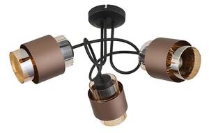 Globo 15560-3DC - Lampadario a plafone MILLEY 3xE27/40W/230V nero/bronzo