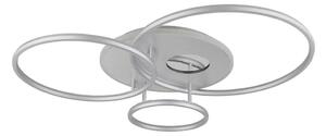 Globo 48466-54A-LED Plafoniera dimmerabile INVERTINA 54W/230V 90x70 cm argento + telecomando