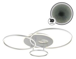 Globo 48466-54A-LED Plafoniera dimmerabile INVERTINA 54W/230V 90x70 cm argento + telecomando