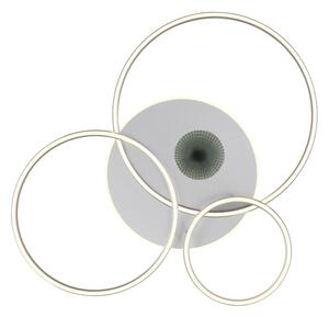Globo 48466-54A-LED Plafoniera dimmerabile INVERTINA 54W/230V 90x70 cm argento + telecomando