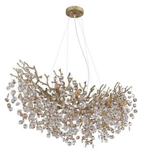 Globo 64138H3G - Lampadario sospeso QUEENA su cavo, 10xE14/40W/230V, dorato