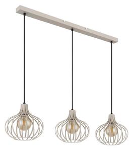 Globo 33370319 - Lampadario a sospensione MATEO 3xE27/40W/230V beige