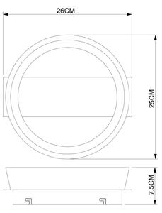 Globo 48048D - Plafoniera a LED SYRAKUS LED/12W/230V 3000K 26x25 cm
