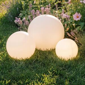 Lampada solare Lago Lindby, Bianco / Opale, Plastica, Moderno, Lampada solare