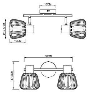 Globo 54663-2 - Faretto OLIN 2xE27/40W/230V