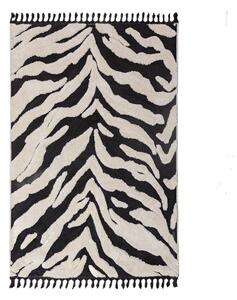 Tappeto bianco e nero 133x190 cm Esra Zebra – Flair Rugs
