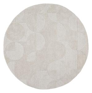 Tappeto rotondo avorio in lana tessuto a mano ø 160 cm Gigi – Flair Rugs