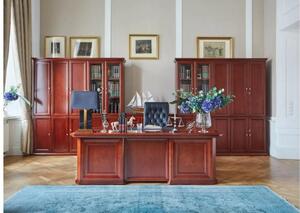 Libreria da ufficio in legno di noce con tre Stile Classico PRESTIGE C730A-Arrediorg.it