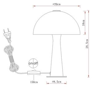 Globo 50670152 - Lampada da tavolo JULIA 1xE14/25W/230V cromo opaco