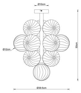 Globo 56146D - Lampadario su asta CONOR 13xG9/4W/230V
