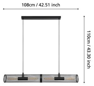 Eglo 43534 - Lampadario su corda REDCLIFFE 4xE27/40W/230V