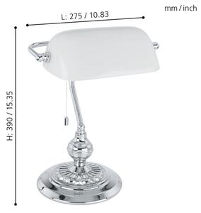 Eglo 90968 - Lampada da tavolo BANKER E27/60W