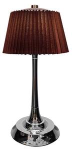 V-TAC Lampada LED da Tavolo 1.5W - Touch Dimmerabile 3in1, Marrone Cromato con batteria ricaricabile USB-C - 23358