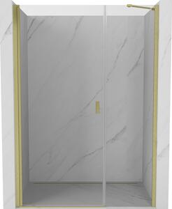Mexen Mist-B porta doccia a battente 115 cm, trasparente, oro spazzolato - 8A2-115-001-55-00
