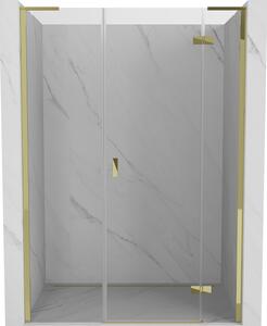 Mexen Mist-H L porta doccia a battente destra 160 cm, trasparente, dorata - 8A5L-160-001-50-00-P