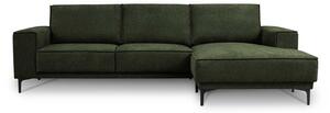 Divano angolare verde (con penisola a destra/con chaise lounge) con rivestimento in ciniglia Copenhagen – Scandic