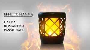 Lampada Solare Effetto FIAMMA Decorativa per Giardino 2 pezzi