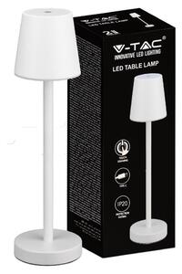 V-TAC Lampada LED da Tavolo 3W ricaricabile a batteria colore bianco USB C Touch Dimmerabile 4000K luce tavolo ristorante da interno IP20 - 10192